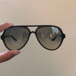 Black RayBan Plastic Rimmed Aviators